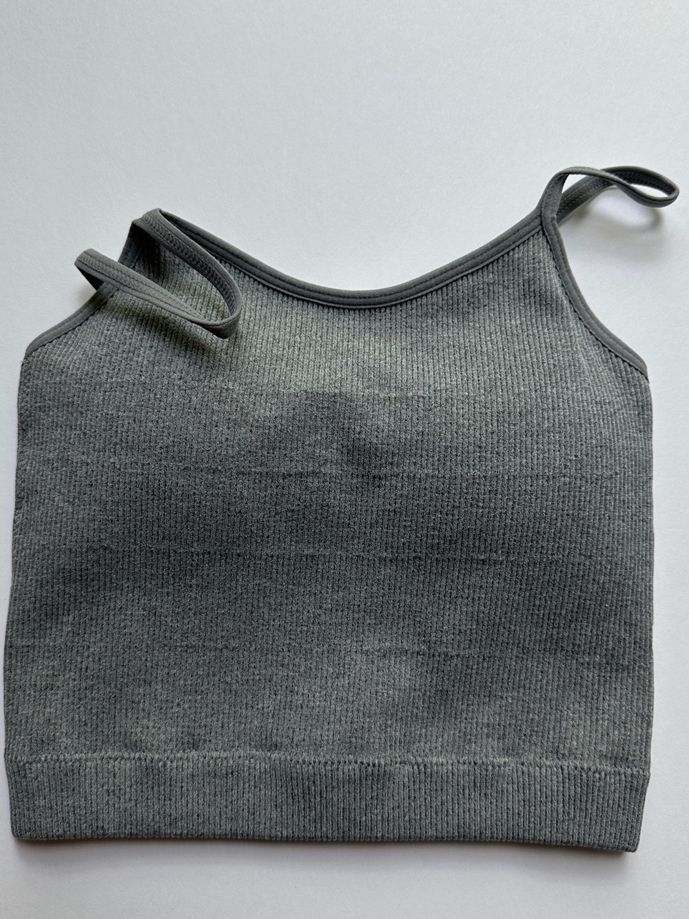 Zenana Heather Gray Ribbed Brami Tank Size S/M and l/xl